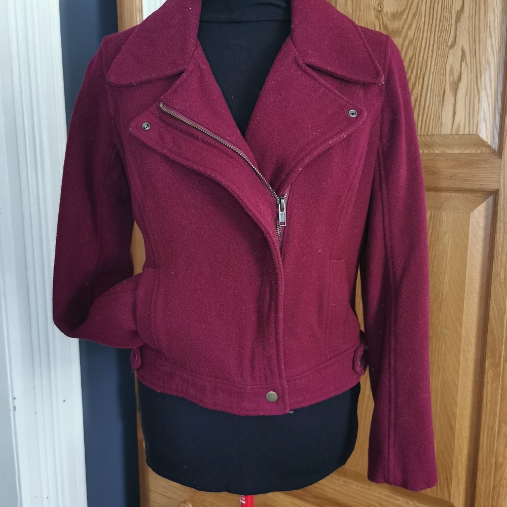 Wool moto jacket